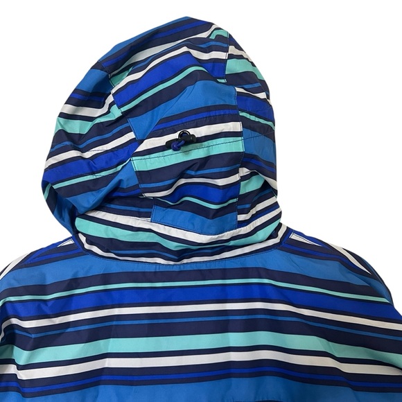 Foursquare blue multi-striped hooded snowboarding jacket size XL. - Picture 4 of 15